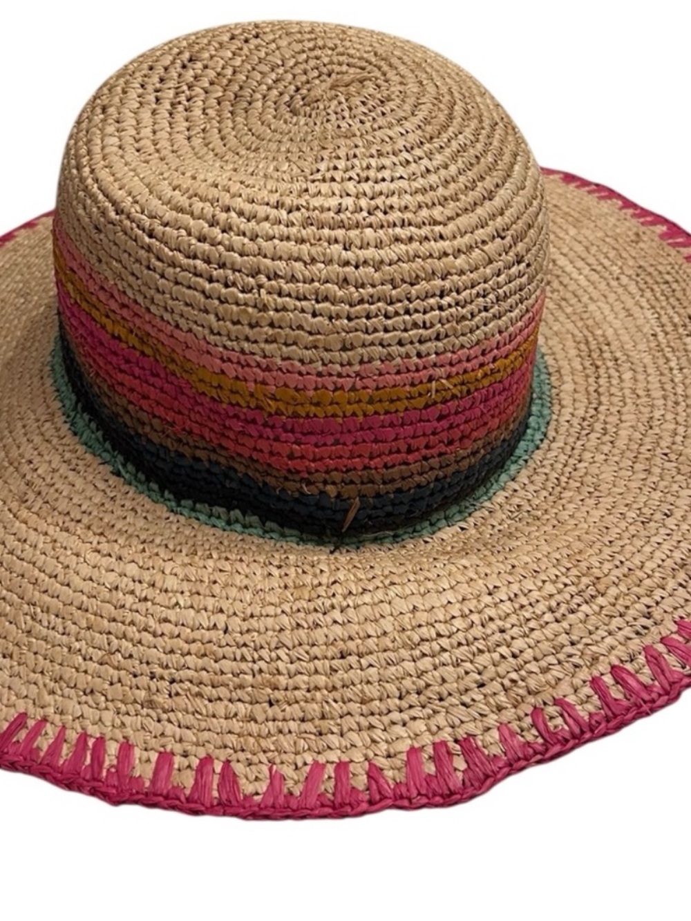 Tirabasso Raffia Rainbow Swirl Hat 🆕 - Picture 7 of 7